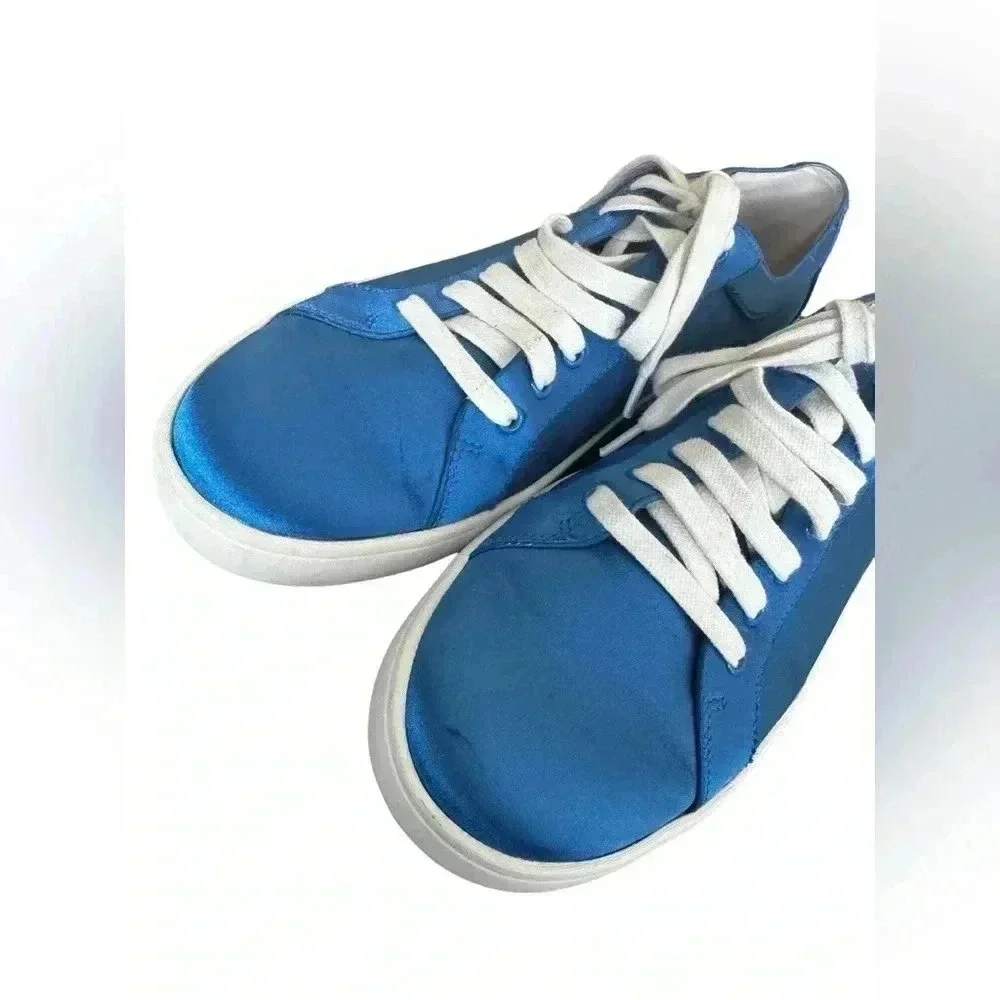 Saks Fifth Avenue Tia Satin Low Top Sneakers, size 9